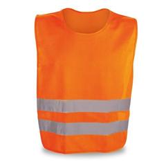 Vue Gilet haute visibilité 100% polyester - Thiem de couleur orange| Krokrodeal