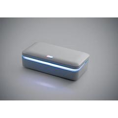 Vue Boîte de stérilisateur UV chargeur sans fil rapide - Bactout de couleur blanc| Krokrodeal