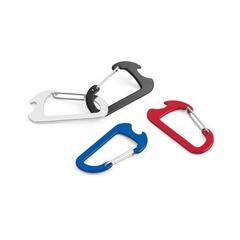 Vue générale Mousqueton avec décapsuleur en aluminium - Close | Krokrodeal