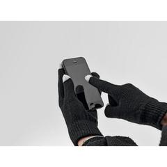 Vue Gants avec pointes tactiles - Thom de couleur noir| Krokrodeal