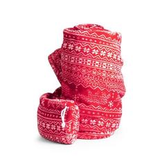 Vue Couverture polaire - Laponia de couleur rouge| Krokrodeal