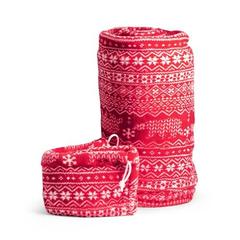 Vue Couverture polaire - Laponia de couleur rouge| Krokrodeal