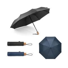 Vue générale Parapluie pliable en PET (100% rPET) à ouverture et fermeture automatiques - River | Krokrodeal