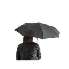 Vue Parapluie pliable en PET (100% rPET) à ouverture et fermeture automatiques - River de couleur noir| Krokrodeal