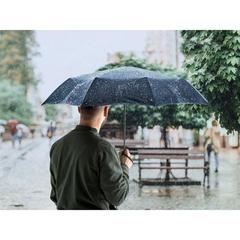 Vue générale Parapluie pliable en rPET avec ouverture automatique - Cimone | Krokrodeal