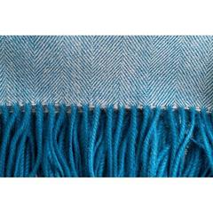Vue Couverture 100% acrylique avec ruban pour carte de personnalisation (270 g/m²) - Smooth de couleur bleu| Krokrodeal