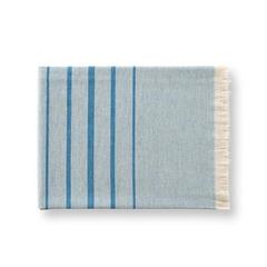 Vue Serviette de toilette multifonctionnelle et de bain (260g/m²) en coton et en coton recyclé - Caplan de couleur bleu| Krokrodeal