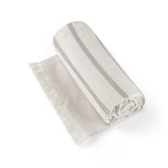Vue Serviette de toilette multifonctionnelle et de bain (260g/m²) en coton et en coton recyclé - Caplan de couleur gris| Krokrodeal