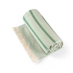 Vue Serviette de toilette multifonctionnelle et de bain (260g/m²) en coton et en coton recyclé - Caplan de couleur vert| Krokrodeal