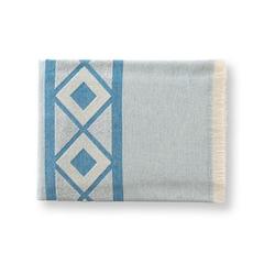 Vue Serviette de toilette multifonctionnelle et de bain (350g/m²) en coton et en coton recyclé - Malek de couleur bleu| Krokrodeal