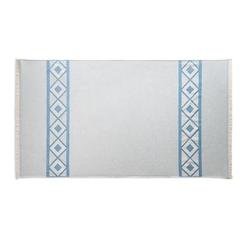 Vue Serviette de toilette multifonctionnelle et de bain (350g/m²) en coton et en coton recyclé - Malek de couleur bleu| Krokrodeal