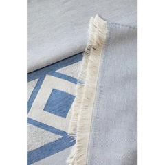 Vue Serviette de toilette multifonctionnelle et de bain (350g/m²) en coton et en coton recyclé - Malek de couleur bleu| Krokrodeal