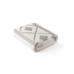 Vue Serviette de toilette multifonctionnelle et de bain (350g/m²) en coton et en coton recyclé - Malek de couleur gris| Krokrodeal