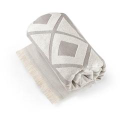 Vue Serviette de toilette multifonctionnelle et de bain (350g/m²) en coton et en coton recyclé - Malek de couleur gris| Krokrodeal