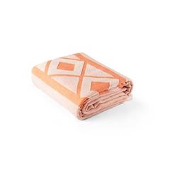 Vue Serviette de toilette multifonctionnelle et de bain (350g/m²) en coton et en coton recyclé - Malek de couleur orange| Krokrodeal