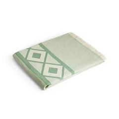 Vue Serviette de toilette multifonctionnelle et de bain (350g/m²) en coton et en coton recyclé - Malek de couleur vert| Krokrodeal