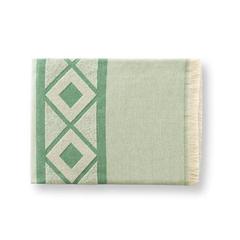 Vue Serviette de toilette multifonctionnelle et de bain (350g/m²) en coton et en coton recyclé - Malek de couleur vert| Krokrodeal
