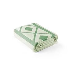Vue Serviette de toilette multifonctionnelle et de bain (350g/m²) en coton et en coton recyclé - Malek de couleur vert| Krokrodeal