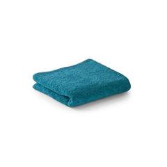 Vue Serviette de bain (500 g/m²) en coton et coton recyclé - Bardem l de couleur bleu| Krokrodeal