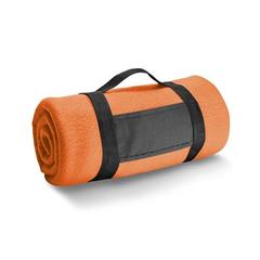 Vue Couverture polaire (180 g/m²) avec poignée amovible - Thorpe de couleur orange| Krokrodeal
