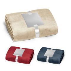 Vue générale Couverture polaire (240 g/m²) avec ruban pour carte de personnalisation - Dyleaf | Krokrodeal