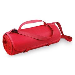 Vue Couverture polaire (160 g/m²) - Fleece de couleur rouge| Krokrodeal