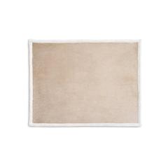 Vue Couverture polaire réversible avec ruban de satin et carte personnalisée - Heiden de couleur beige| Krokrodeal