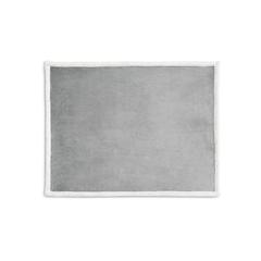 Vue Couverture polaire réversible avec ruban de satin et carte personnalisée - Heiden de couleur gris| Krokrodeal