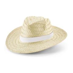 Vue Chapeau de paille naturel - Edward rib de couleur blanc| Krokrodeal