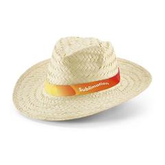 Vue Chapeau de paille naturel - Edward rib de couleur blanc| Krokrodeal