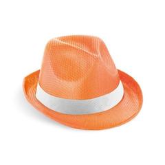 Vue Chapeau - Manolo poli de couleur orange| Krokrodeal