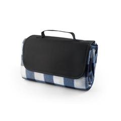 Vue Couverture pique-nique faite en EPE (180 g/m²) - Riley ii de couleur bleu| Krokrodeal