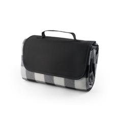 Vue Couverture pique-nique faite en EPE (180 g/m²) - Riley ii de couleur noir| Krokrodeal