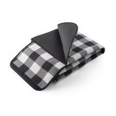 Vue Couverture pique-nique faite en EPE (180 g/m²) - Riley ii de couleur noir| Krokrodeal