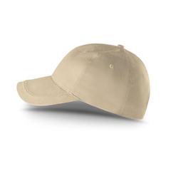 Vue Casquette en coton brossé (65% recyclé) - Ryan de couleur beige| Krokrodeal