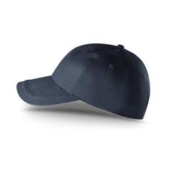 Vue Casquette en coton brossé (65% recyclé) - Ryan de couleur bleu| Krokrodeal