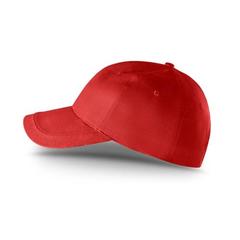Vue Casquette en coton brossé (65% recyclé) - Ryan de couleur rouge| Krokrodeal