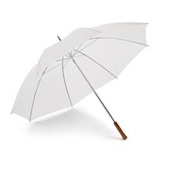 Vue Parapluie en polyester 190T - Roberto de couleur blanc| Krokrodeal