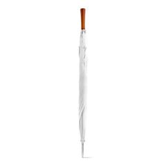 Vue Parapluie en polyester 190T - Roberto de couleur blanc| Krokrodeal