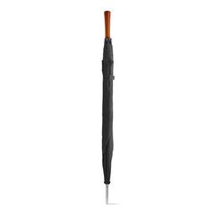 Vue Parapluie en polyester 190T - Roberto de couleur noir| Krokrodeal