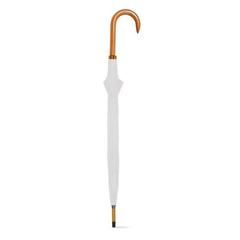 Vue Parapluie en polyester 190T avec ouverture automatique - Patti de couleur blanc| Krokrodeal