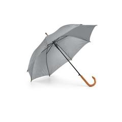 Vue Parapluie en polyester 190T avec ouverture automatique - Patti de couleur gris| Krokrodeal