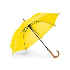 Vue Parapluie en polyester 190T avec ouverture automatique - Patti de couleur jaune| Krokrodeal