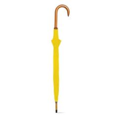 Vue Parapluie en polyester 190T avec ouverture automatique - Patti de couleur jaune| Krokrodeal