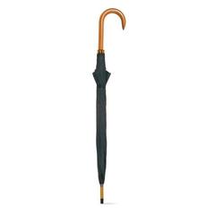 Vue Parapluie en polyester 190T avec ouverture automatique - Patti de couleur noir| Krokrodeal