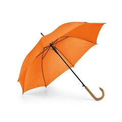 Vue Parapluie en polyester 190T avec ouverture automatique - Patti de couleur orange| Krokrodeal