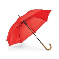 Vue Parapluie en polyester 190T avec ouverture automatique - Patti de couleur rouge| Krokrodeal