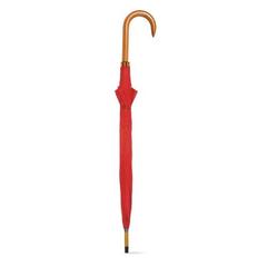 Vue Parapluie en polyester 190T avec ouverture automatique - Patti de couleur rouge| Krokrodeal