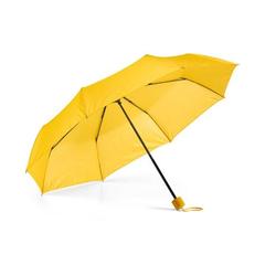 Vue Parapluie pliant en polyester 190T - Maria de couleur jaune| Krokrodeal