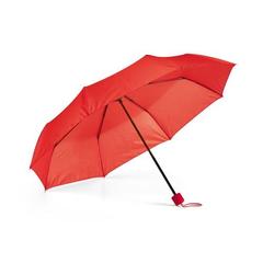 Vue Parapluie pliant en polyester 190T - Maria de couleur rouge| Krokrodeal